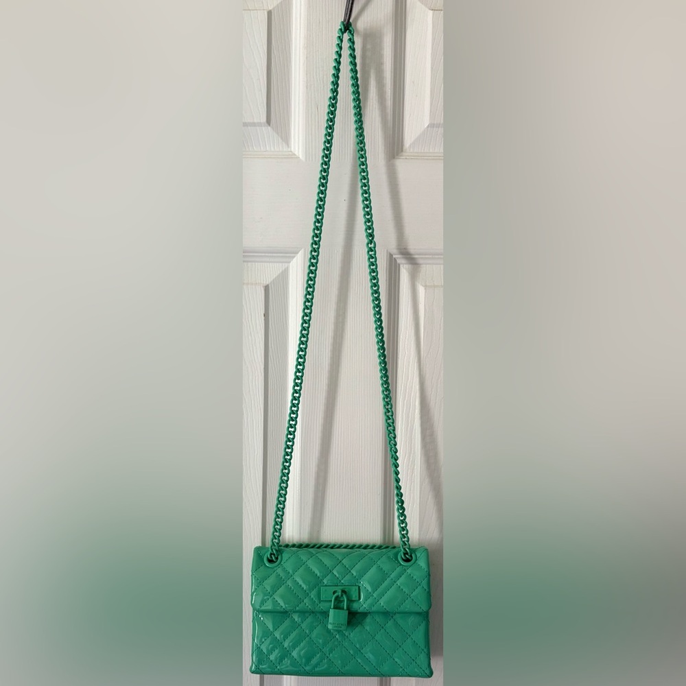 Kurt Geiger London Mini Brixton Leather Green Crossbody Shoulder Bag